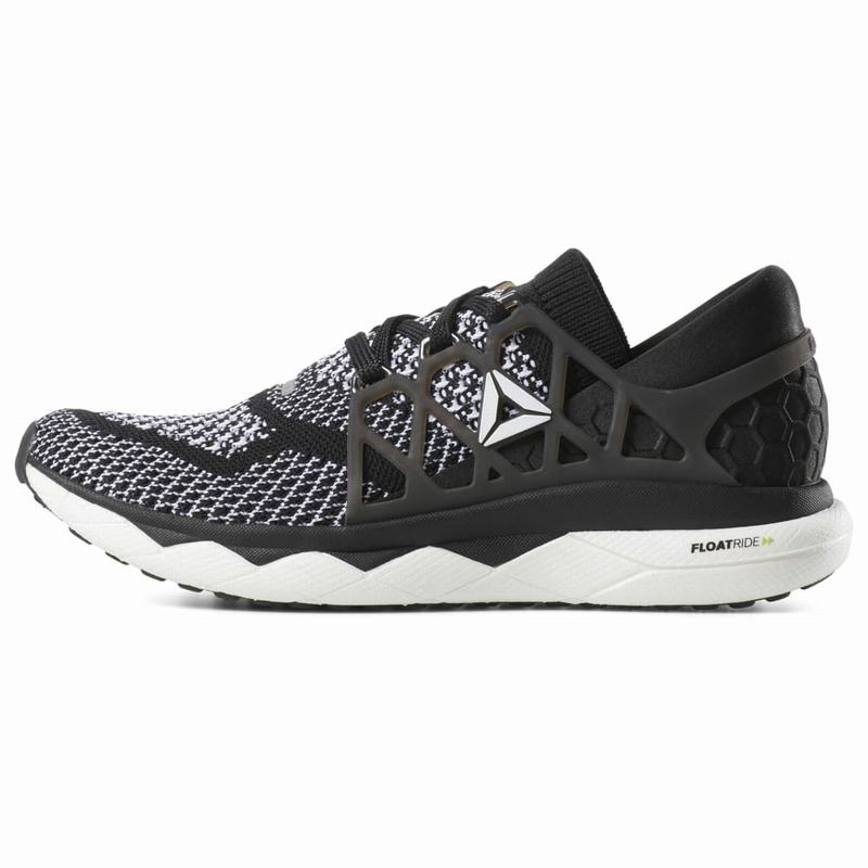 Adidasi Alergare Reebok Custom Floatride Run Dama Negrii/Albi Romania WC9287UB